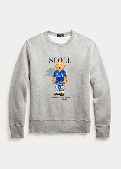 Men's Polo Ralph Lauren Seoul Bear Fleece Sweatshirt | 079163SLB